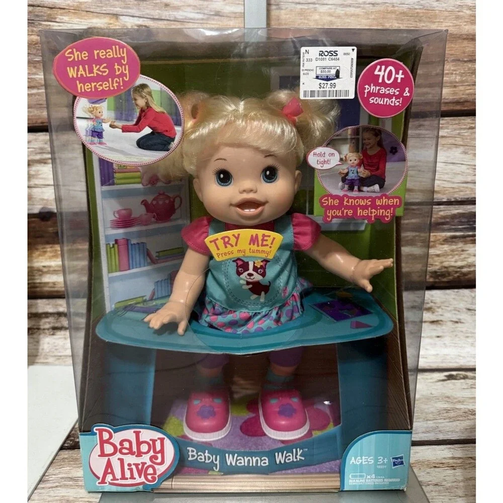 Vtg 2011 New Interactive Baby Alive Baby Wanna Walk Doll Collectible